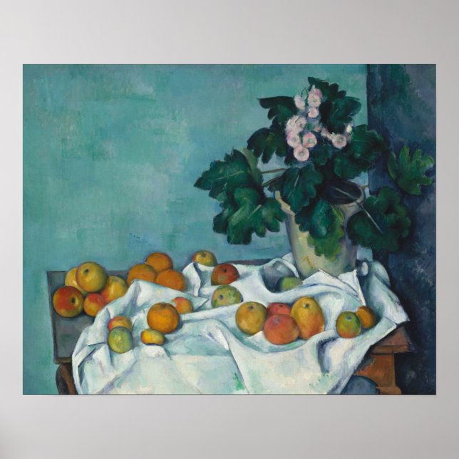 Poster Paul Cezanne | Vie morte avec des pommes et un pot (Devant)