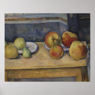 Poster Paul Cezanne - Vie morte avec pommes et poires