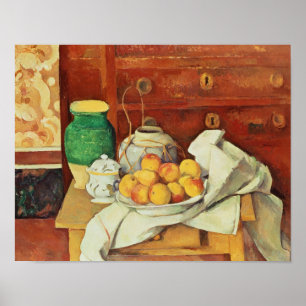 Poster Paul Cezanne   Vie morte avec un coffre de tiroirs