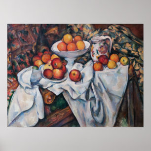 Poster Paul Cezanne - Vie morte, Pommes et Oranges