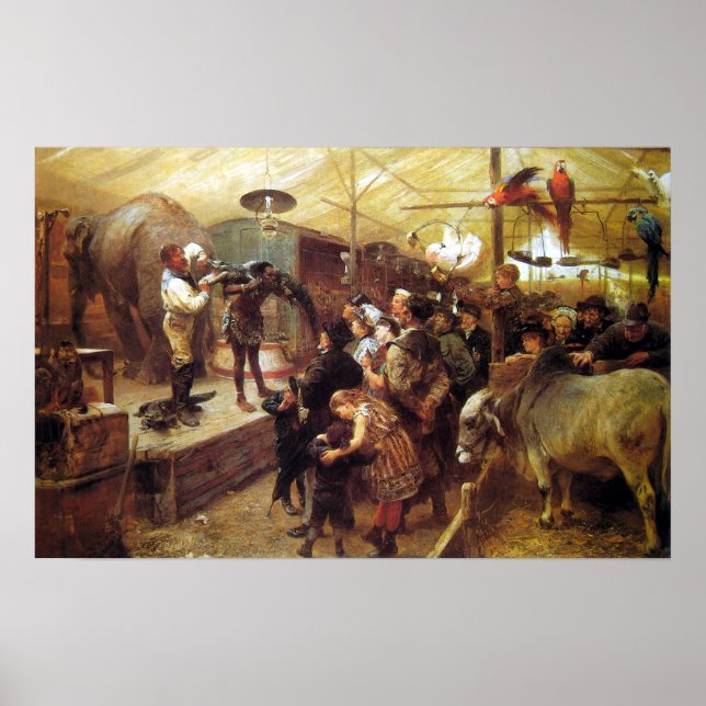 Poster Paul Friedrich Meyerheim Menagerie (Devant)