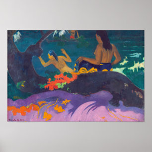 Poster Paul Gauguin - Au bord de la mer / Fatata te Miti