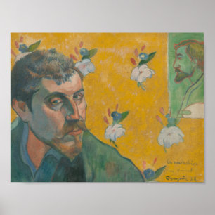 Poster Paul Gauguin - Autoportrait avec portrait