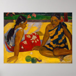 Poster Paul Gauguin - Femmes tahitiennes / Parau Api