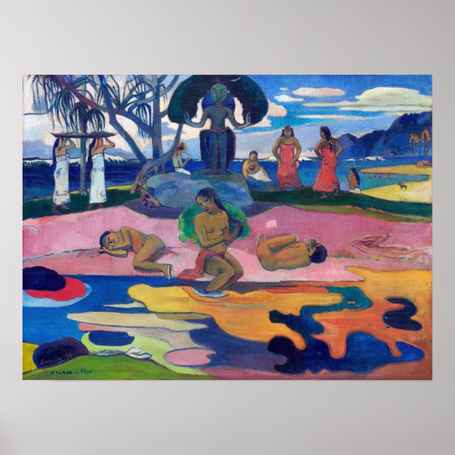 Poster Paul Gauguin - Jour du Dieu / Mahana no atua (Devant)
