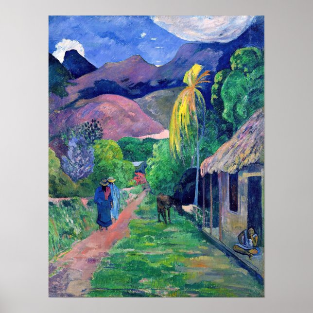Poster Paul Gauguin - Rue à Tahiti (Devant)