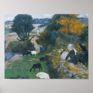 Poster Paul Gauguin - The Breton Shepherdess