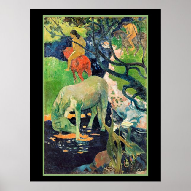 Poster Paul Gauguin, The White Horse (Devant)