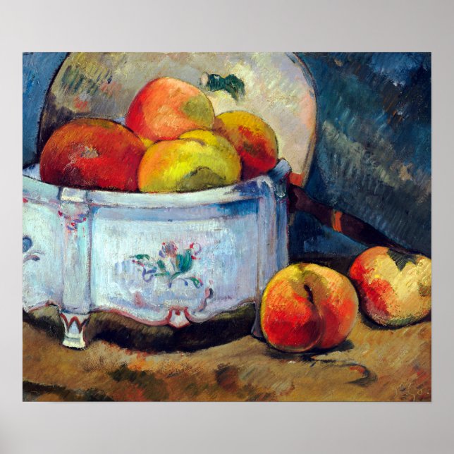 Poster Paul Gauguin Une vie morte avec des pêches (Devant)
