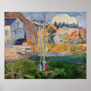 Poster Paul Gauguin Vintage The David Mill in Pont-Aven
