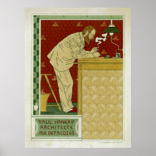 Poster Paul Hankar, Architecte