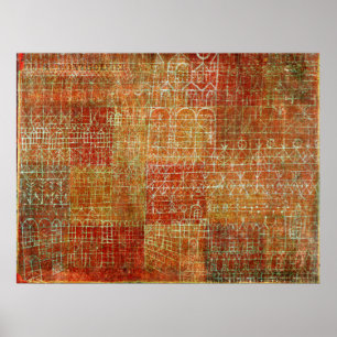 Poster Paul Klee abstract artwork, Cathedral