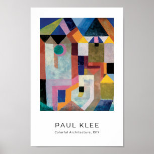 Poster Paul Klee, Architecture colorée - Art Abstrait