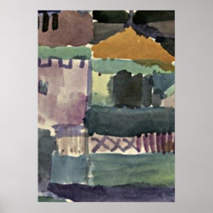 Poster Paul Klee art : Dans les Maisons de Saint Germain