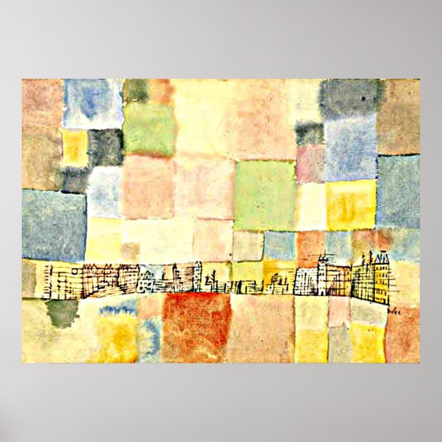 Poster Paul Klee art - Neuer Stadtteil en M (Devant)