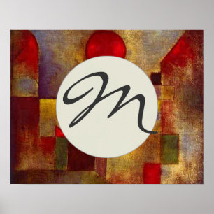 Poster Paul Klee Ballons rouges Art coloré Abstrait