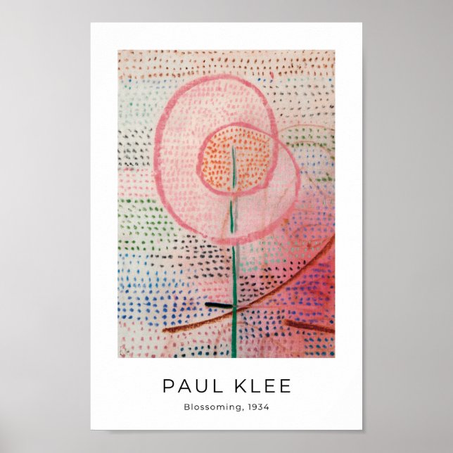 Poster Paul Klee, Blossoming - Art Abstrait coloré (Devant)