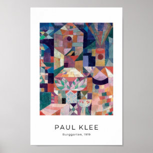 Poster Paul Klee, Burggarten - Art Abstrait coloré
