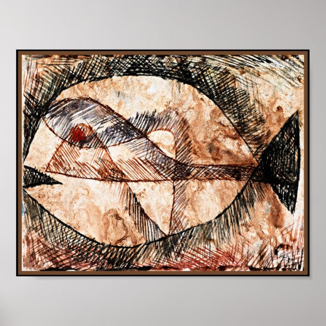 Poster Paul Klee - C.-C.=Fisch, art abstrait (Devant)