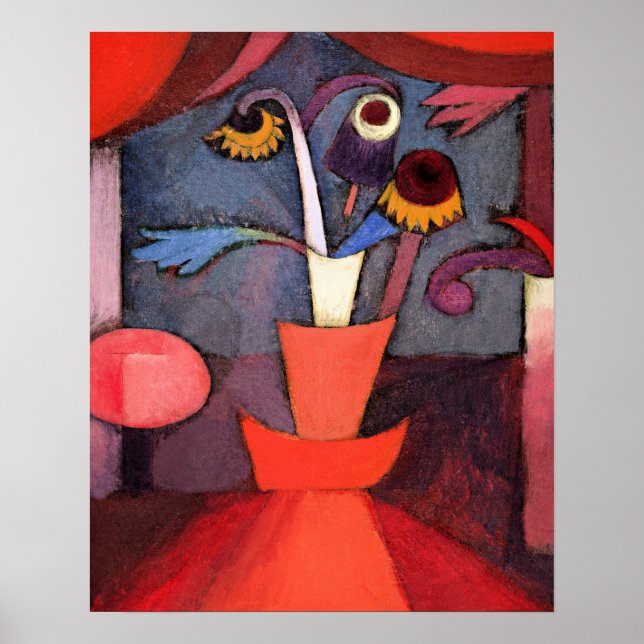 Poster Paul Klee célèbre peinture, Fleur d'automne, (Devant)