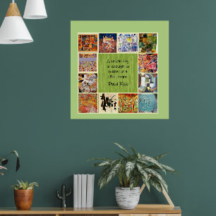 Poster Paul Klee Collage et citation
