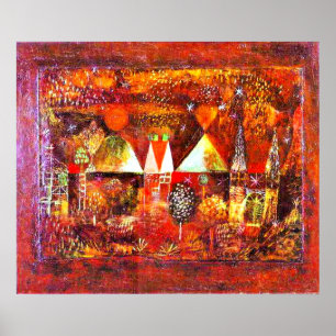Poster Paul Klee - Fête Nocturne, célèbre peinture