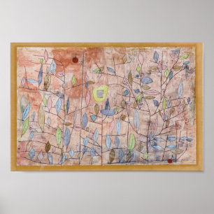 Poster Paul Klee- Feuillage écarlate