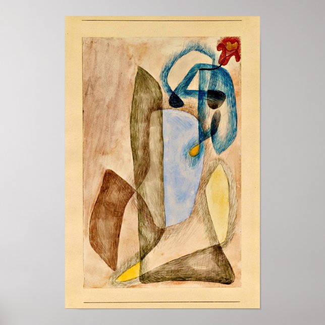 Poster Paul Klee - Fleur en mars,  (Devant)