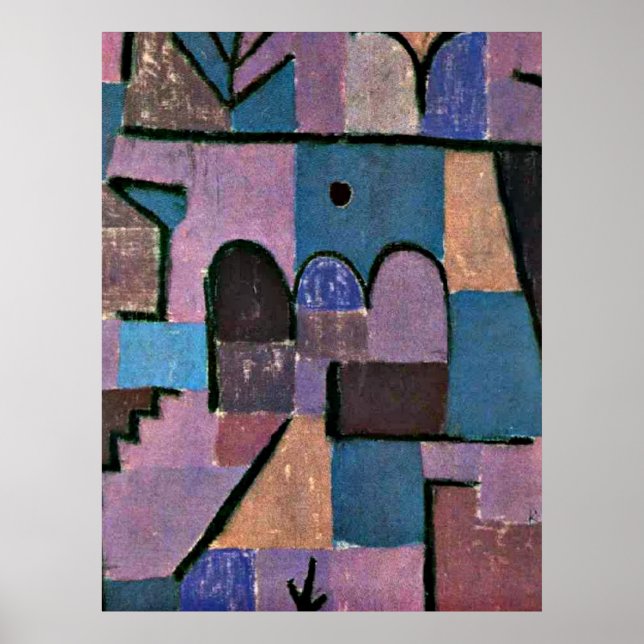 Poster Paul Klee, Jardin oriental (Devant)