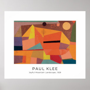 Poster Paul Klee, Joyful Mountain Landcape - Art