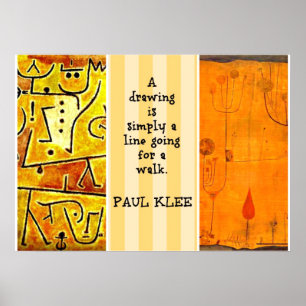 Poster Paul Klee Peintures et Paul Klee Citation