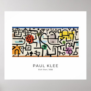 Poster Paul Klee, Rich Port Abstrait Art Moderne