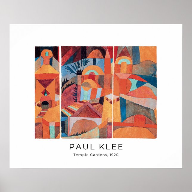 Poster Paul Klee, Temple Gardens (1920) - Art (Devant)