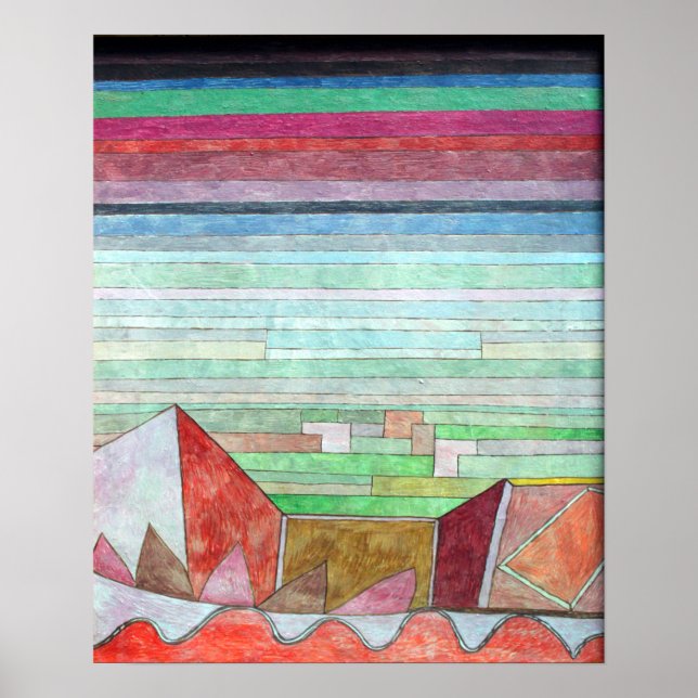 Poster Paul Klee Vue sur le pays fertile (Devant)