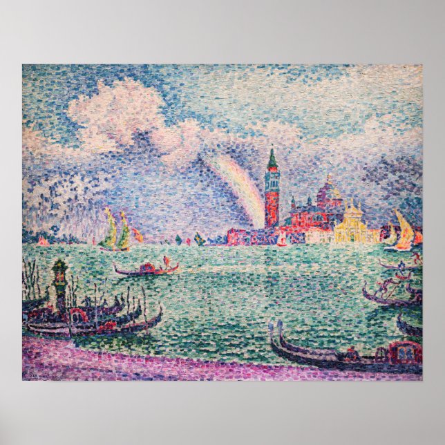 Poster Paul Signac - Arc-en-ciel, Venise (Devant)