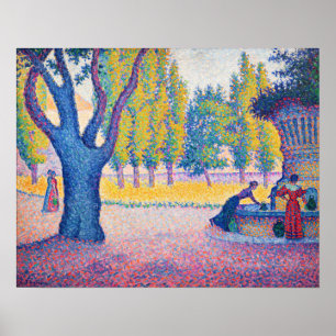Poster Paul Signac - Fountain des Lices, Saint-Tropez
