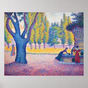Poster Paul Signac - Fountain des Lices, Saint-Tropez