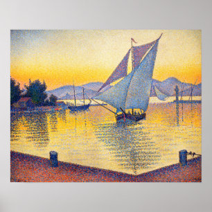 Poster Paul Signac - Le Port au coucher du soleil, Opus 2