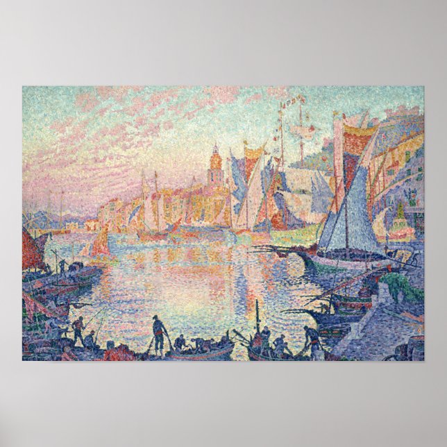 Poster Paul Signac - Le Port de Saint-Tropez (Devant)
