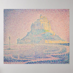 Poster Paul Signac - Mont Saint Michel Fog et Soleil