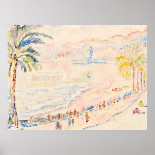 Poster Paul Signac Pink Coastal Beach Art Print
