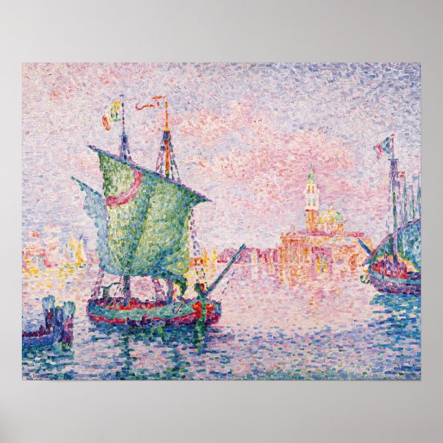 Poster Paul Signac Venice, Le Nuage Rose (Devant)