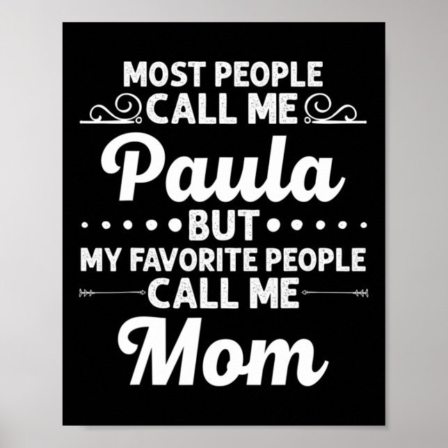 Poster Paula Gift Name Funny Mother's Day Personalized Wo (Devant)