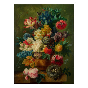 Poster Paulus Theodorus Van Brussel - Fleurs Dans Un Vase