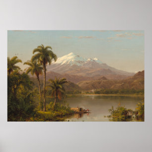 Poster Paumes de Tamaca le long de la rivière de