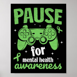 Poster Pause de jeu pour la sensibilisation à la santé me