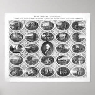 Poster Pauvre Richard Illustré - Par Benjamin Franklin