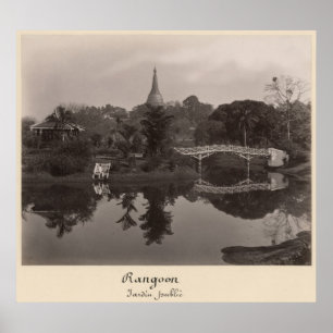 Poster Pavillon de l'île dans le jardin de Cantanement