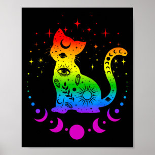 Poster Pavillon Gay pride Lgbt Cat Astrologie Arc-en-ciel