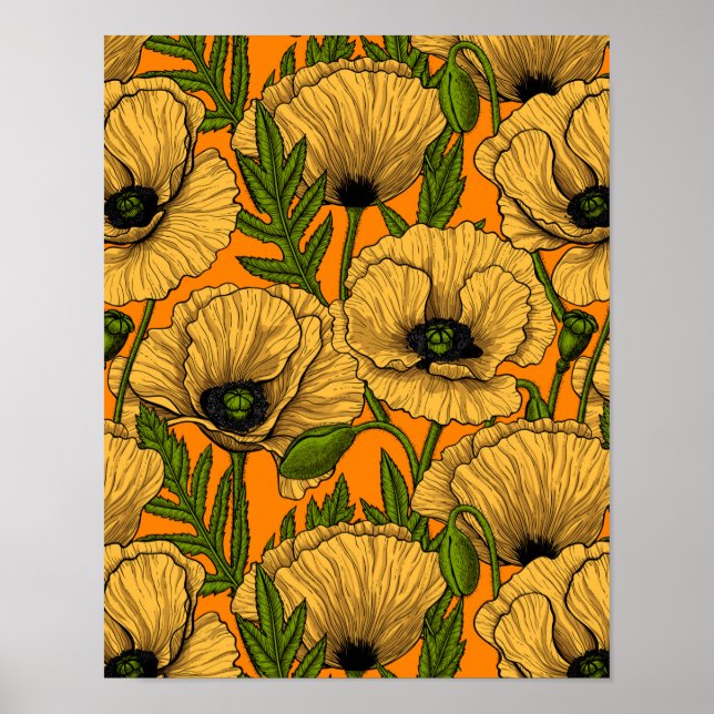 Poster Pavot jaune (Devant)